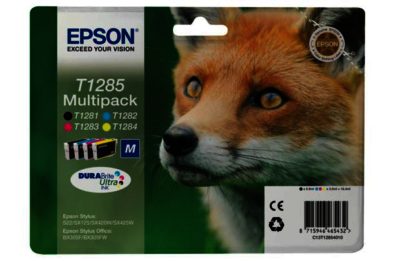 Epson Fox T1285 Black and Colour Ink Cartridge Pack.